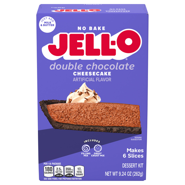 Jell-O No Bake Double Chocolate Cheesecake Dessert Kit