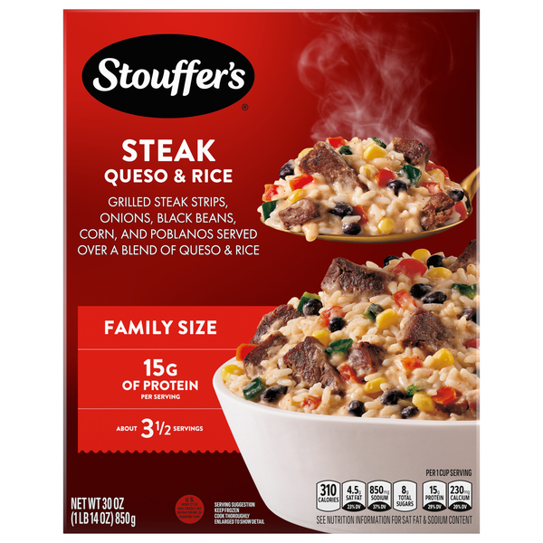 Stouffer's Steak Queso & Rice Family Size Frozen Meal