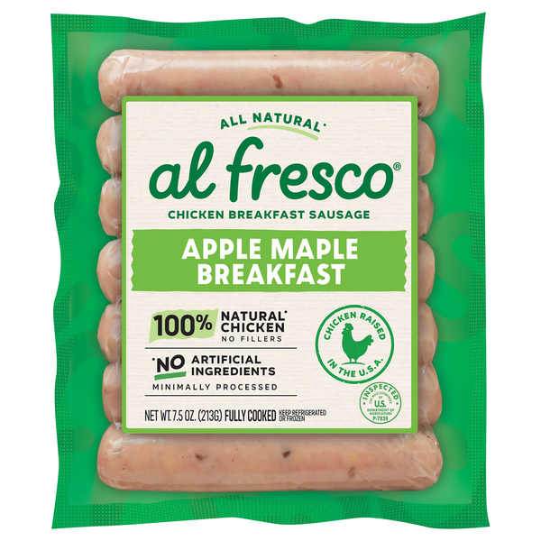 Al Fresco Natural Apple Maple Chicken Breakfast Sausage Links - 7 ct
