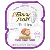 Fancy Feast Petites Pate Tender Turkey Entree Wet Cat Food - 2 ct