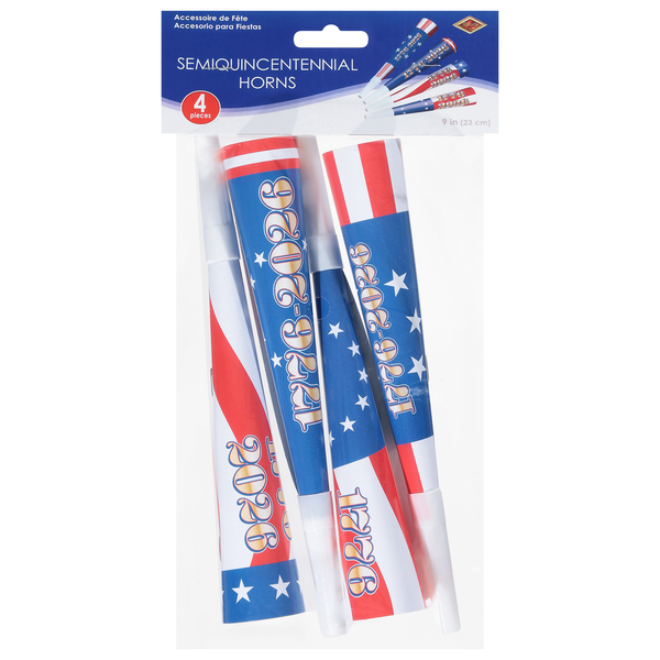 Beistle Patriotic Semiquincentennial Horns