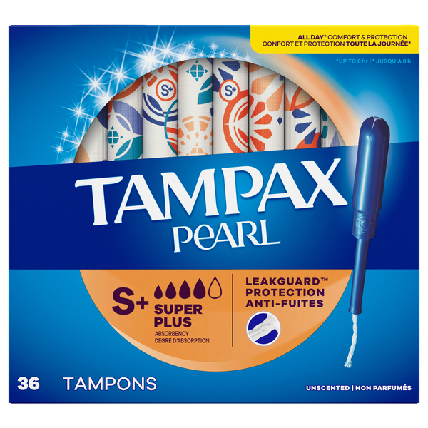 Tampax Pearl Unscented Super Plus Tampons