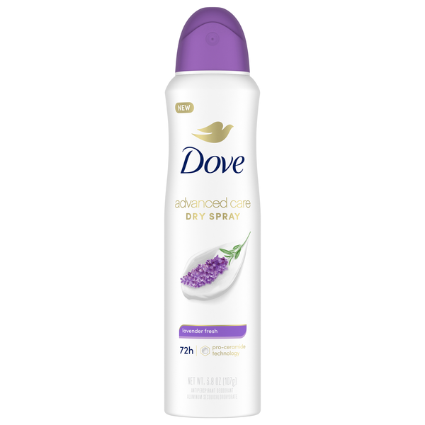 Dove Advanced Care Lavender Fresh Antiperspirant Deodorant Dry Spray