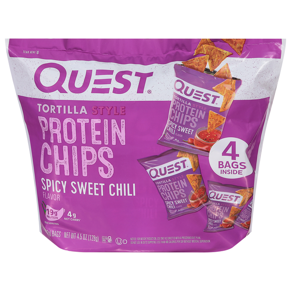 Quest Spicy Sweet Chili Tortilla Style Protein Chips - 4 ct