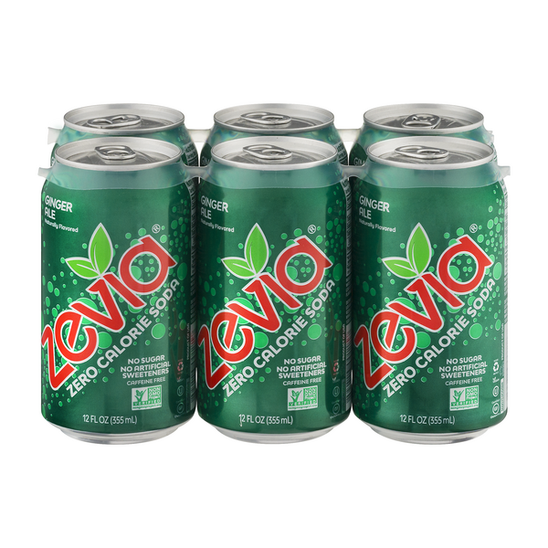 Save on Zevia Zero Calorie Ginger Ale Soda Caffeine Free 6 pk Order