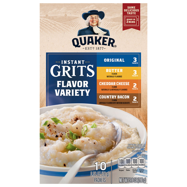 Quaker Flavor Variety Instant Grits Packets - 10 ct