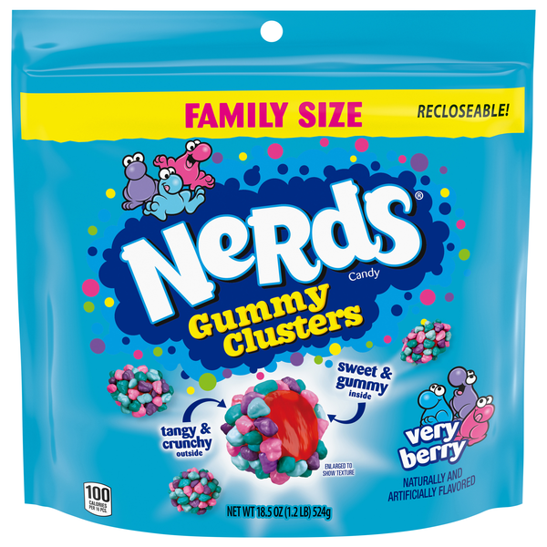 Nerds Very Berry Gummy Clusters Candy Family Size