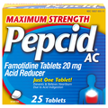 Pepcid AC Acid Reducer Maximum Strength Famotidine 20 mg Tablets