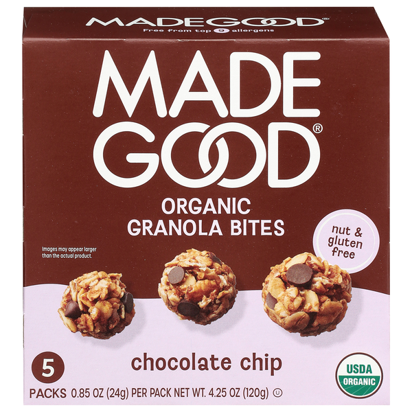 Made Good Organic Gluten & Nut Free Chocolate Chip Granola Minis - 5 ct