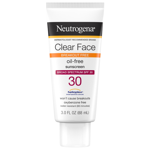 Neutrogena Clear Face Sunscreen Liquid-Lotion Oil Free SPF 30