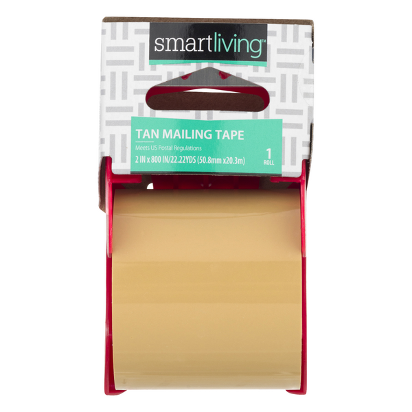 Smart Living Mailing Tape with Dispenser .75 X 650 Inch