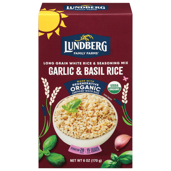 Lundberg Organic Garlic & Basil Whole Grain Rice & Wild Rice Seasoning Mix