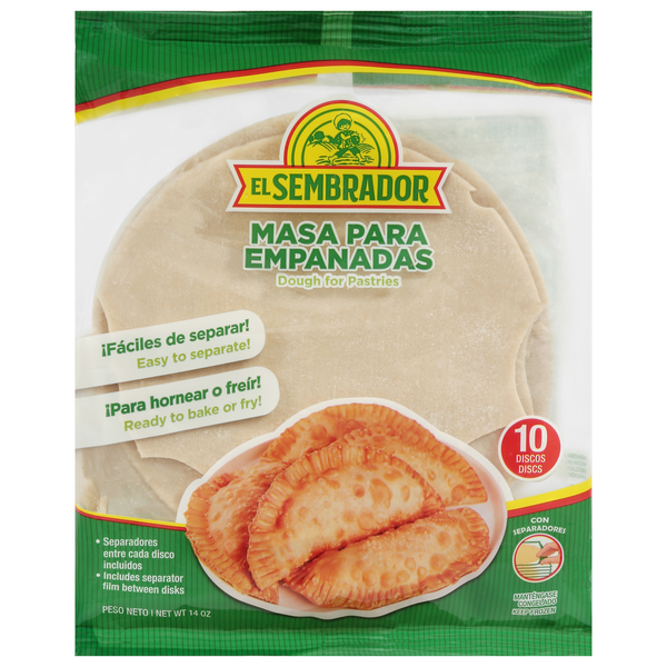 El Sembrador Masa Para Empanadas Dough for Pastries - 10 ct Frozen
