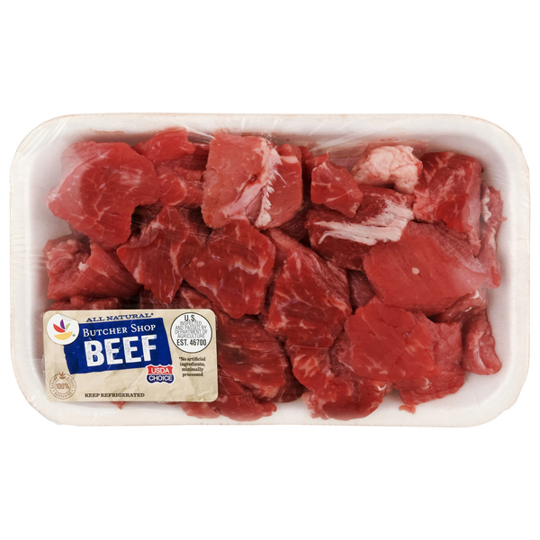 Save on USDA Choice Beef Stew Meat Boneless Chuck Fresh Order Online