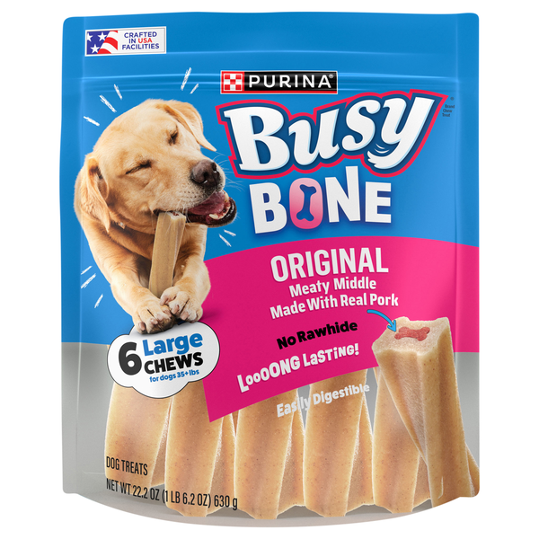 Purina Busy Bone Original Rawhide Free Small/Medium Dog Treats - 6 ct