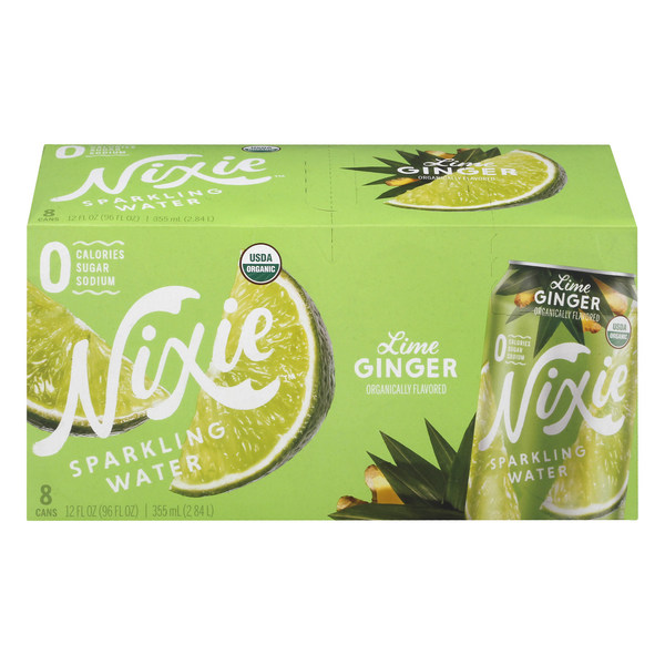 Save on Nixie Sparkling Water Lime Ginger Organic 8 pk Order Online