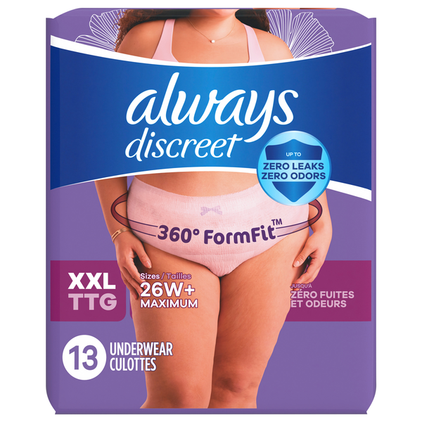 Always Discreet Women's Incontinence Underwear Maximum XXL