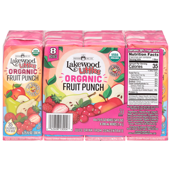 Lakewood Littles Organic Fruit Punch Juice Drink from Concentrate - 8 pk