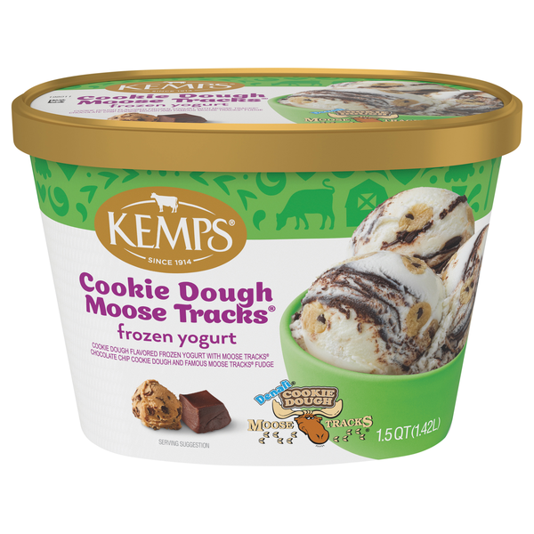Kemps Cookie Dough Moose Tracks Frozen Yogurt