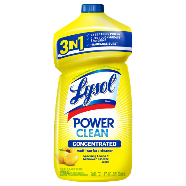 Lysol Power Clean Sparkling Lemon Sunflower Essence Multi-Surface Cleaner
