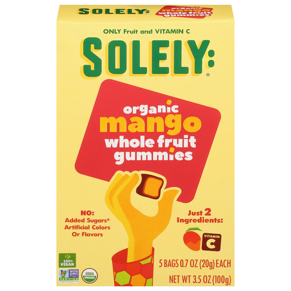 Solely Organic Whole Fruit Gummies Mango - 5 ct