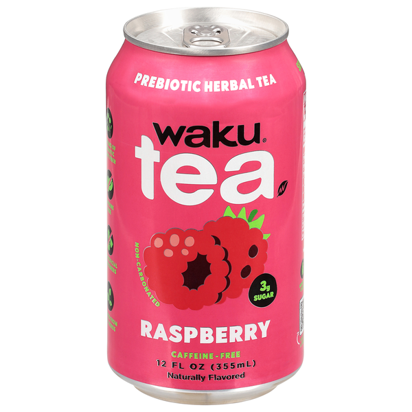 Waku Caffeine Free Raspberry Prebiotic Herbal Tea