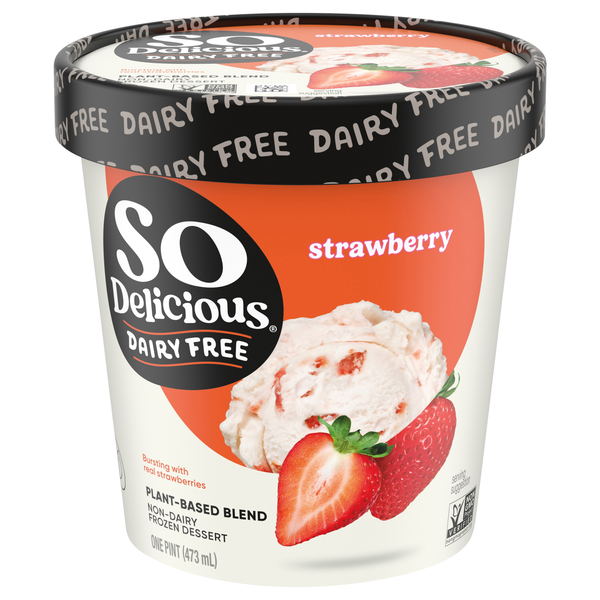 So Delicious Dairy Free Plant-Based Strawberry Frozen Dessert