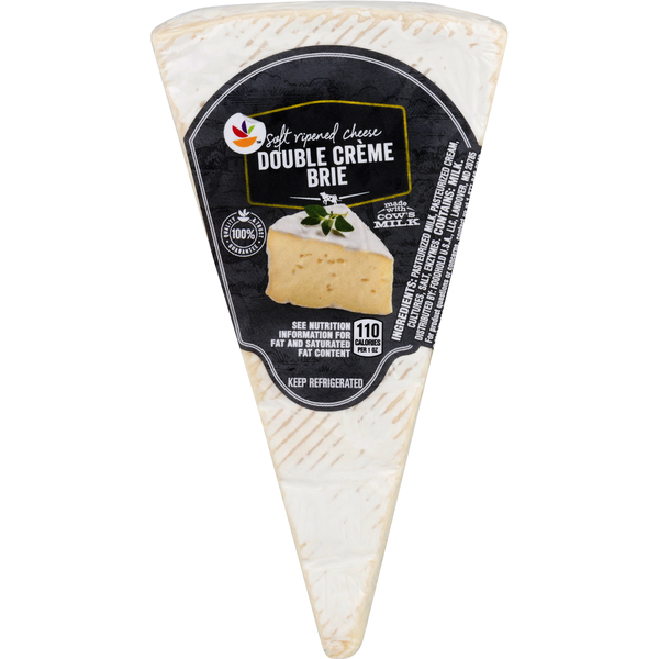 Giant Soft Ripened Double Creme Brie Cheese Wedge
