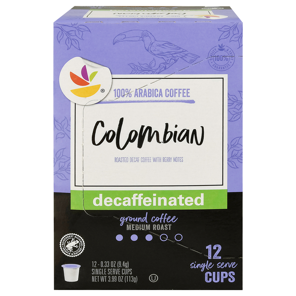Our Brand Colombian Decaffeinated Medium Roast Single Serve Coffee Cups