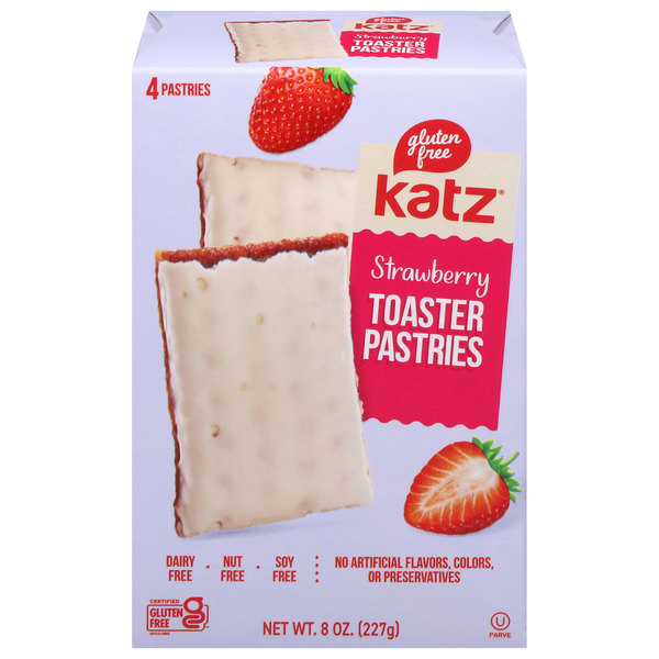 Katz Gluten Free Strawberry Toaster Pastries - 4 ct