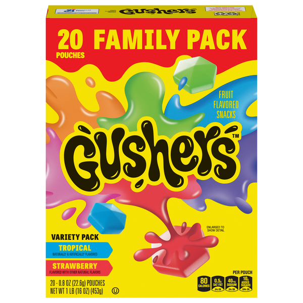 Fruit Gushers Variety Pack Strawberry & Tropical - 20 ct