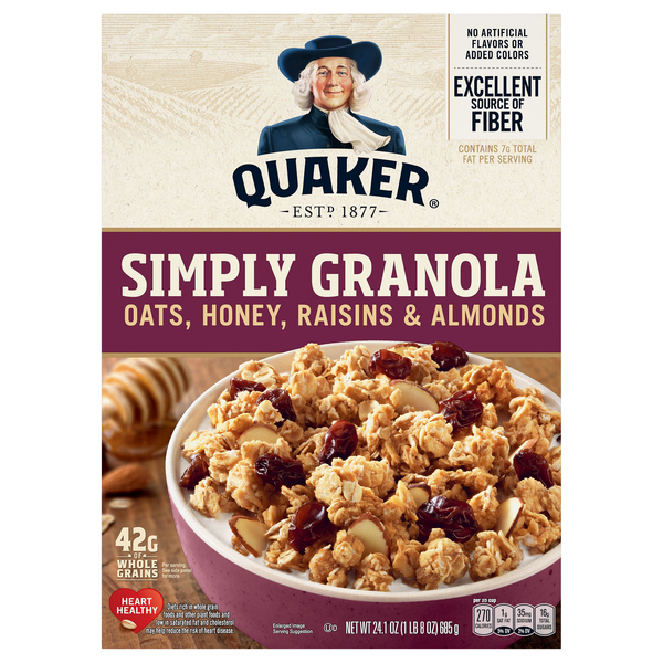 Save On Quaker Simply Granola Oats Honey Raisins Almonds Order Online 