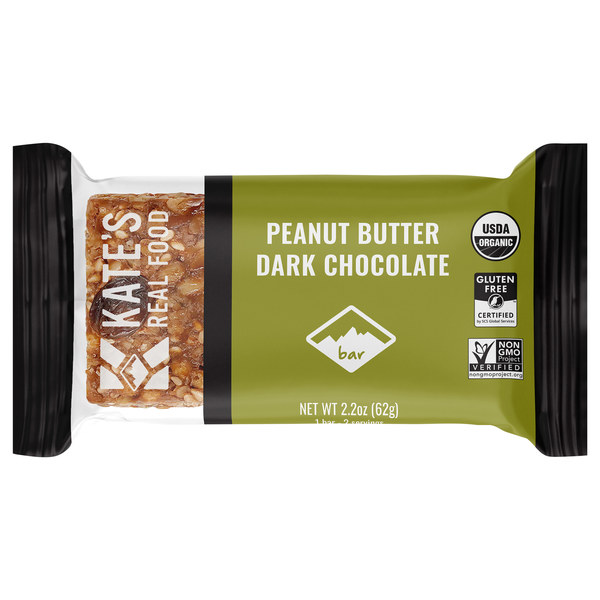 Save on Kate's Real Food Energy Bar Peanut Butter Dark Chocolate Gluten