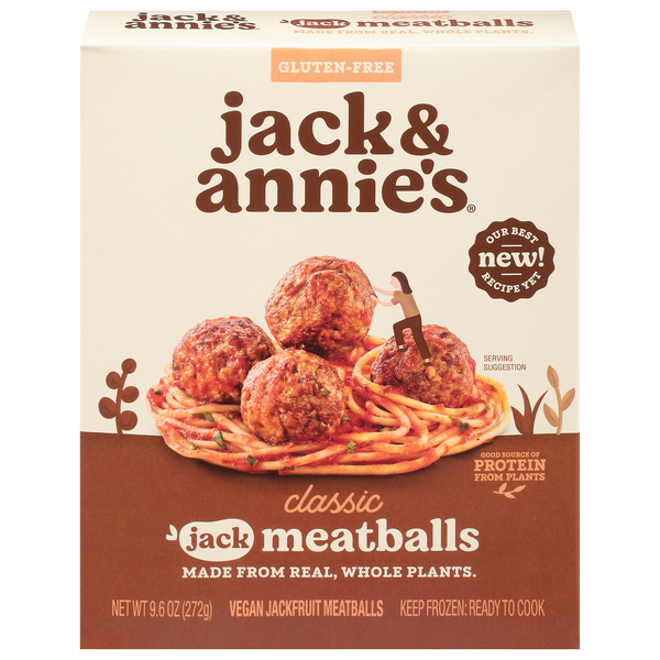 Jack & Annie's Gluten Free Vegan Classic Jackfruit Meatballs Frozen