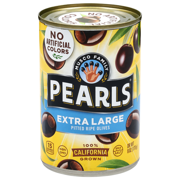 Pearls California Extra Large Pitted Ripe Black Olives