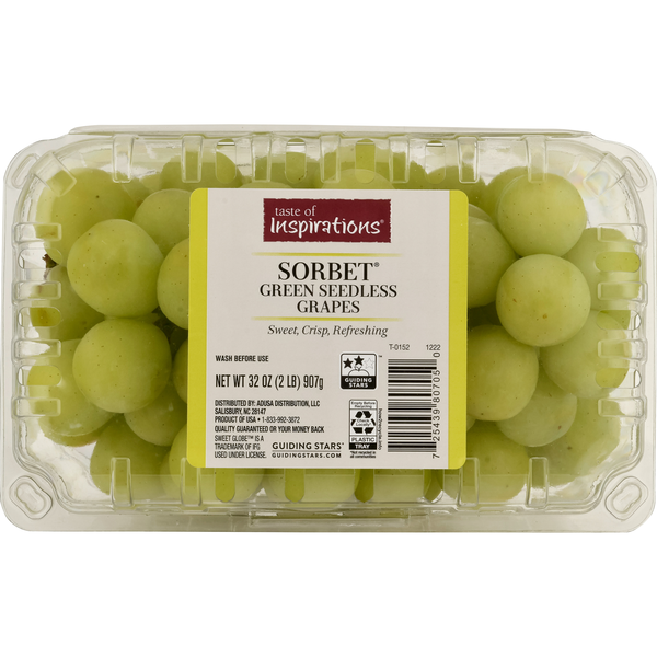 Taste of Inspirations Sorbet Green Seedless Grapes
