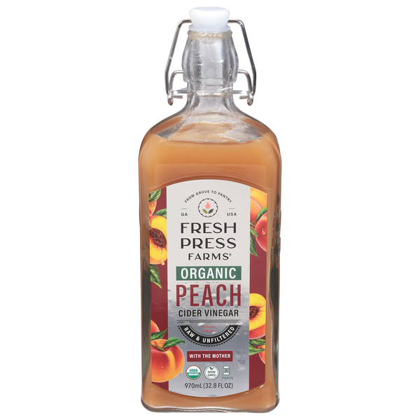 Fresh Press Farms Organic Peach Cider Vinegar