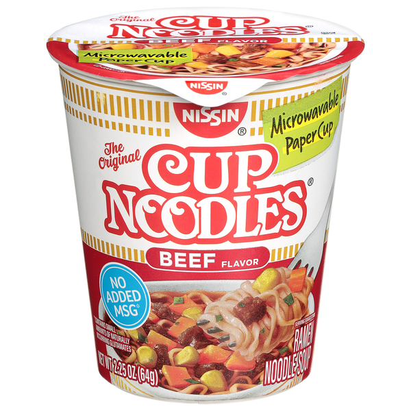 Nissin Cup Noodles Beef Flavor Ramen Soup
