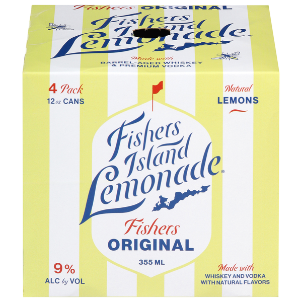 Fishers Island Lemonade Original Lemonade Cocktails - 4 pk