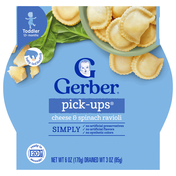 Gerber Mealtime Toddler Pick-Ups Cheese & Spinach Ravioli