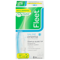 Fleet Saline Enema with Gentle Glide Tip - 4 ct