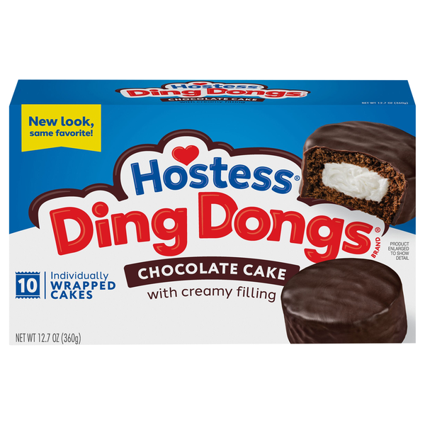 Hostess Chocolate Ding Dongs Snack Cakes - 10 ct
