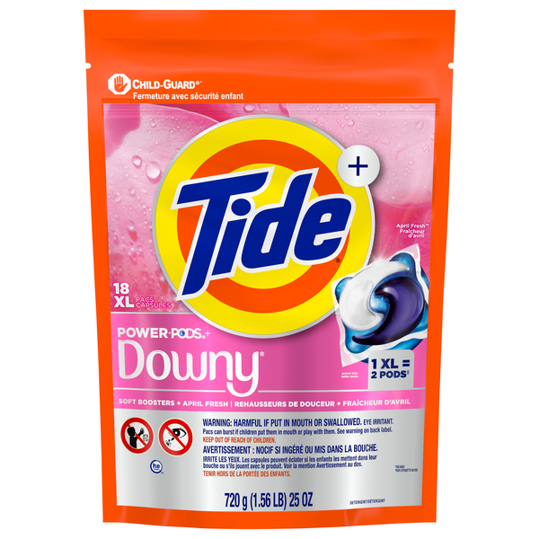 Tide Power PODs April Fresh 2-in-1 Laundry Detergent Pods w/Downy - 18 ct