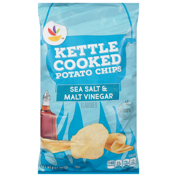 Our Brand Sea Salt & Malt Vinegar Kettle Cooked Potato Chips