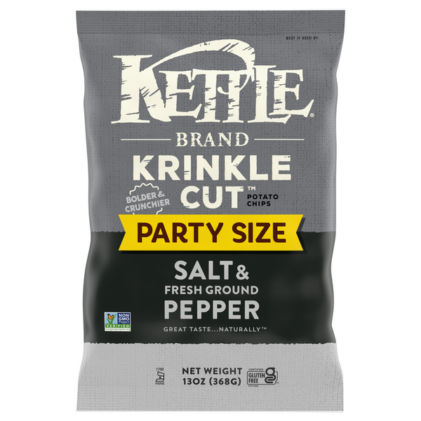 Kettle Brand Gluten Free Salt & Pepper Krinkle Cut Potato Chips