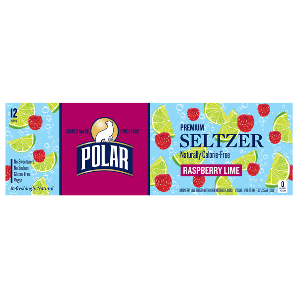 Polar Raspberry Lime Seltzer Water - 12 pk