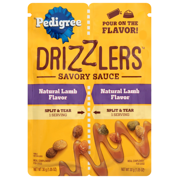 PEDIGREE Drizzlers Natural Lamb Savory Sauce Dog Food Complement - 2 ct