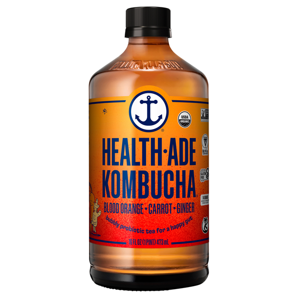Health-Ade Probiotic Tea Blood Orange Carrot Ginger Kombucha