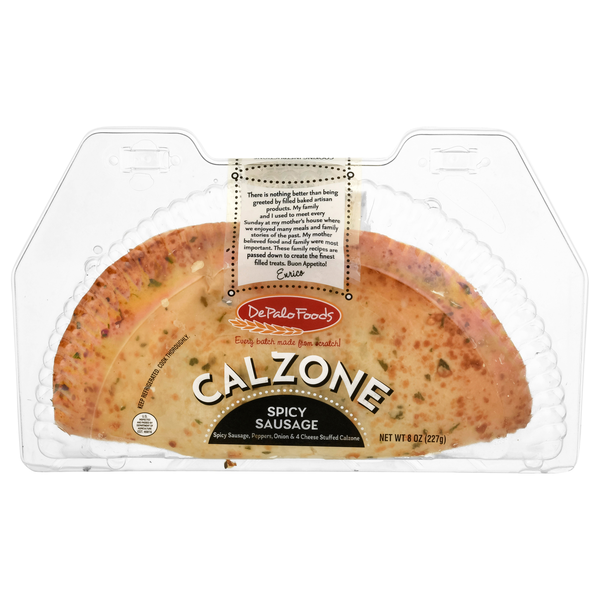 DePalo Foods Deli Calzone Spicy Sausage
