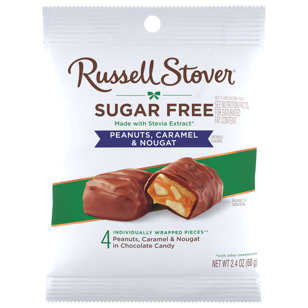 Russell Stover Sugar Free Peanut Caramel & Nougat Chocolate Candy